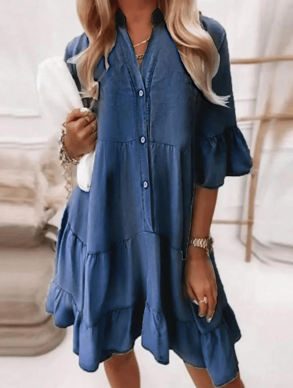Pincolette - V-Neck Dress